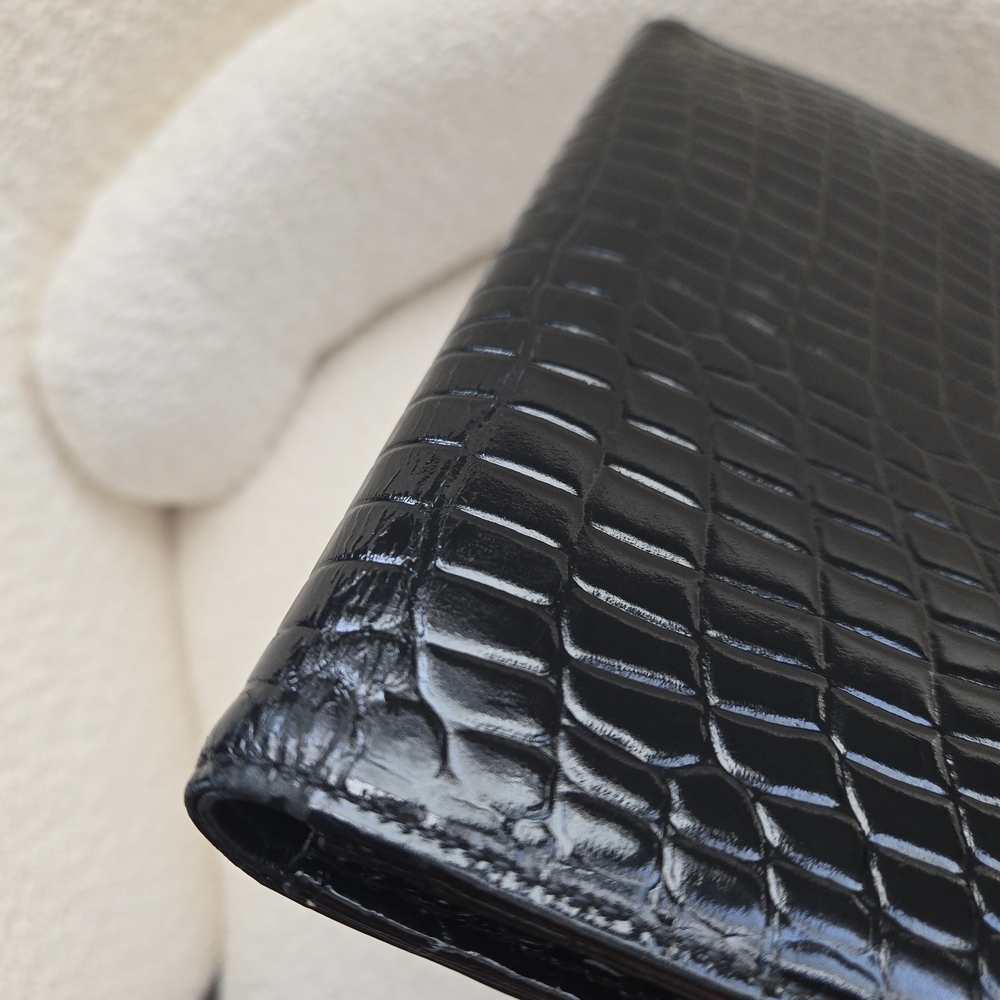 Yves Saint Laurent Vintage Black Patent Clutch - Picture 9 of 17